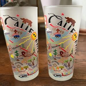 NWT! Catstudio - California Frosted-Themed Drinking Glasses!